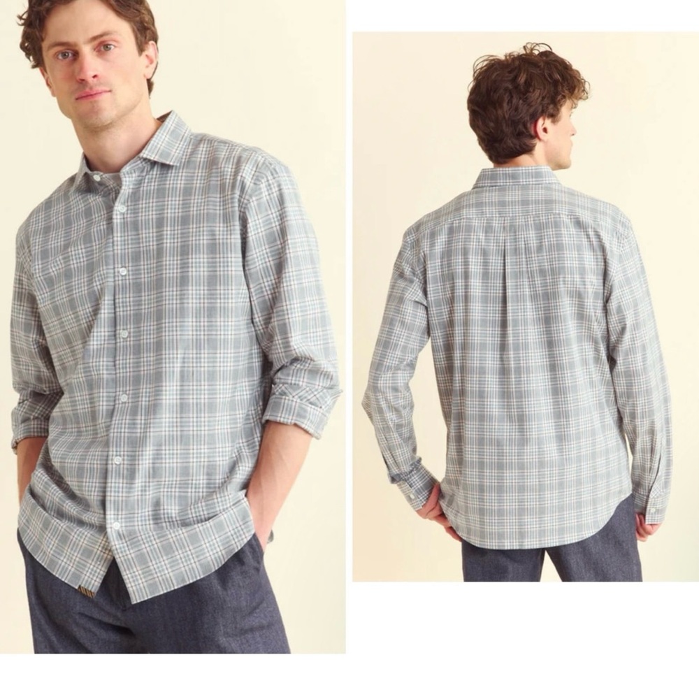 NWT Men's Billy Reid 'John‎ T' Standard Fit Plaid Hutcheson Sport Shirt XL